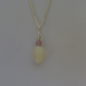 ezüstmedál opállal és turmalinnal - ékszer - nyaklánc - medál - Meska.hu