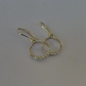 köves karikás ezüst fülbevaló - Meska.hu