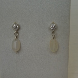 opálos cirkóniás ezüst fülbevaló - Meska.hu