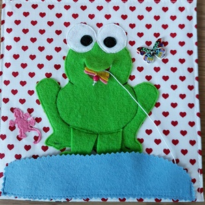 Csendeskönyvlap ,gomba és béka - játék & sport - textilkönyv & babakönyv - Meska.hu