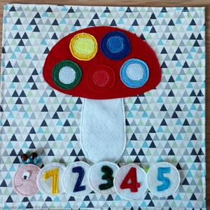 Csendeskönyvlap ,gomba és béka - játék & sport - textilkönyv & babakönyv - Meska.hu