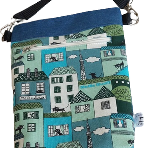Cicás crossbody ,party táska,cica a háztetőn - táska & tok - kézitáska & válltáska - vállon átvethető táska - Meska.hu