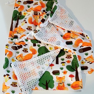 Kisrókás  három darab hálós textil zsák  - Meska.hu