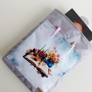 Nyitott könyv  Vízálló Zsebes könyvtartó tok, Tablet tok  A könyveid védelmében! , Könyv & Zene, Könyvtok, Varrás, MESKA