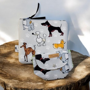 Ajándékcsomag Sok kutyus Vízálló cipzáras neszesszer, irattartó, fülhallgató tartó, Mini pénztárca - táska & tok - pénztárca & más tok - pénztárca - gyerek pénztárca - Meska.hu