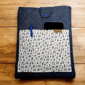 Hangjegy-Zene Vízálló Zsebes könyvtartó tok, Tablet tok  A könyveid védelmében!  - könyv & zene - könyvtok - Meska.hu
