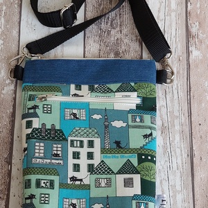 Cicás crossbody ,party táska,cica a háztetőn - táska & tok - kézitáska & válltáska - vállon átvethető táska - Meska.hu