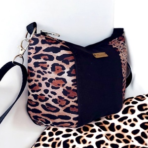 Lopárdos  Vízálló  crossbody  táska ,válltáska,keresztpántos testtáska - táska & tok - kézitáska & válltáska - vállon átvethető táska - Meska.hu