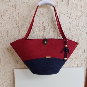 Egyedi  Shopping bag,Városi táska,Zsinórtáska,fonal táska,Strand táska - táska & tok - kézitáska & válltáska - válltáska - Meska.hu