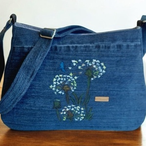 Pitypangos ,kézzel festett Farmer keresztpántos,válltáska,crossbody  - Meska.hu