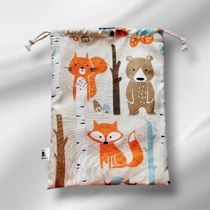 Vízálló tisztasági zsák pamutvászonnal és PUL béléssel � ovis zsák, utazáshoz, újratasak - játék & sport - ovis felszerelés - tisztasági csomag - Meska.hu