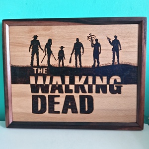 TWD pirográf kép , Otthon & Életmód, Dekoráció, Fali és függő dekoráció, Falra akasztható dekor, Gravírozás, pirográfia, MESKA