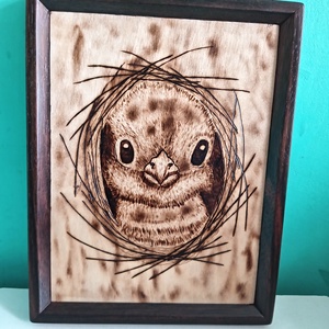 Egyedi pirográf kép ébenfa kerettel, Otthon & Életmód, Dekoráció, Fali és függő dekoráció, Falra akasztható dekor, Gravírozás, pirográfia, MESKA
