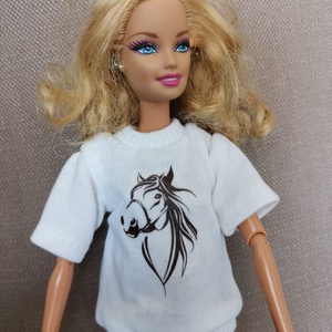 Barbie babaruha matricás póló - játék & sport - baba & babaház - játékbaba, babakellék - Meska.hu