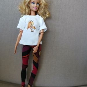 Barbie babaruha póló nadrággal - játék & sport - baba & babaház - babaruha, babakellék - Meska.hu