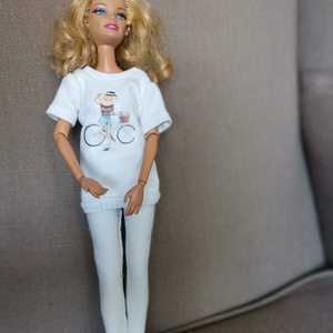 Barbie babaruha póló nadrággal - játék & sport - baba & babaház - babaruha, babakellék - Meska.hu