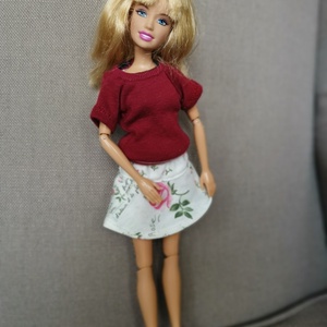 Barbie babaruha pörgős szoknya - játék & sport - baba & babaház - babaruha, babakellék - Meska.hu