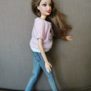 Barbie babaruha farmer nadrág - játék & sport - baba & babaház - babaruha, babakellék - Meska.hu