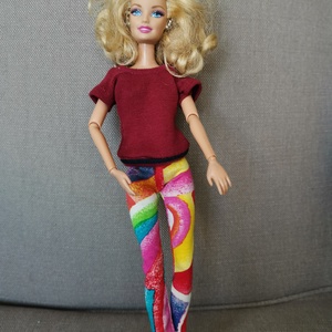 Barbie babaruha póló nadrággal - játék & sport - baba & babaház - babaruha, babakellék - Meska.hu