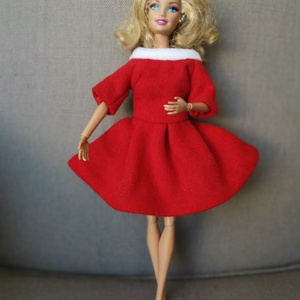 Barbie  piros színű alkalmi babaruha, Játék & Sport, Baba & babaház, Barbie ruhák, Varrás, MESKA
