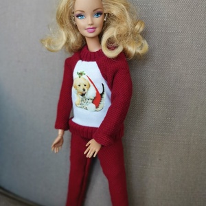 Barbie szabadidőruha matricás felsővel - Meska.hu