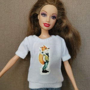 Barbie babaruha matricás póló - játék & sport - baba & babaház - babaruha, babakellék - Meska.hu