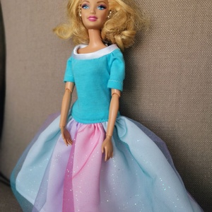Barbie színátmenetes alkalmi babaruha  - Meska.hu