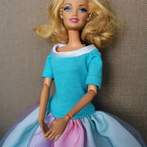 Barbie színátmenetes alkalmi babaruha  - játék & sport - baba & babaház - babaruha, babakellék - Meska.hu