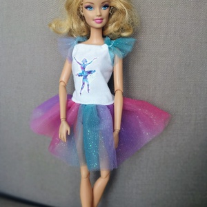 Barbie tündérkéknek selyem és tüll babaruha  - Meska.hu