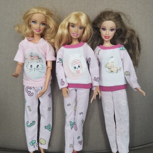 Barbie pizsama - játék & sport - baba & babaház - babaruha, babakellék - Meska.hu