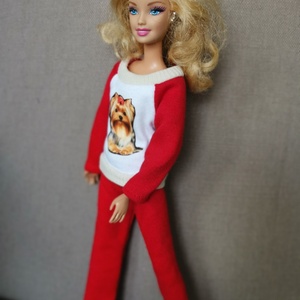 Barbie szabadidőruha matricás felsővel - játék & sport - baba & babaház - babaruha, babakellék - Meska.hu