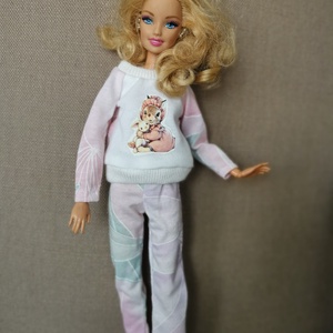 Barbie pizsama - játék & sport - baba & babaház - babaruha, babakellék - Meska.hu