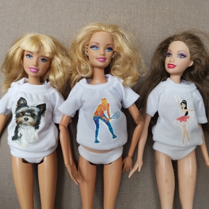 Barbie babaruha matricás póló - játék & sport - baba & babaház - babaruha, babakellék - Meska.hu