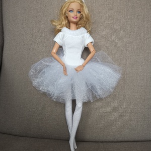 Barbie fehér balerinaruha - játék & sport - baba & babaház - babaruha, babakellék - Meska.hu