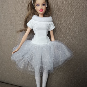 Barbie fehér balerinaruha - játék & sport - baba & babaház - babaruha, babakellék - Meska.hu