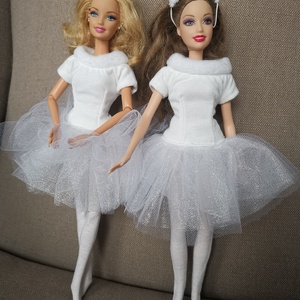 Barbie fehér balerinaruha - játék & sport - baba & babaház - babaruha, babakellék - Meska.hu