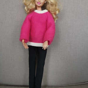 Barbie meleg pulcsi - játék & sport - baba & babaház - barbie ruhák - Meska.hu