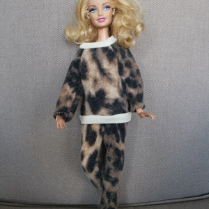 Barbie babaruha állatmintás pulcsi nadrággal - Meska.hu