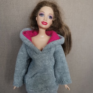 Barbie babaruha zsebes kapucnis bélelt kabát - Meska.hu