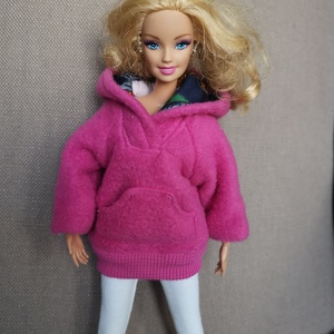 Barbie babaruha zsebes kapucnis bélelt kabát, Játék & Sport, Baba & babaház, Babaruha, babakellék, Varrás, MESKA