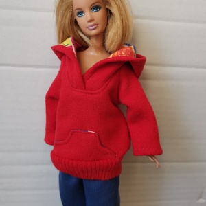 Barbie babaruha zsebes kapucnis bélelt kabát, Játék & Sport, Baba & babaház, Babaruha, babakellék, Varrás, MESKA