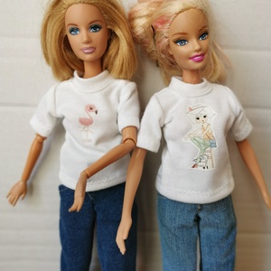 Barbie babaruha - matricás póló, Játék & Sport, Baba & babaház, Babaruha, babakellék, Varrás, MESKA