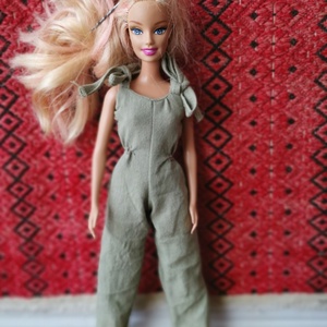 Barbie vászon nyári overáll, Játék & Sport, Baba & babaház, Babaruha, babakellék, Varrás, MESKA