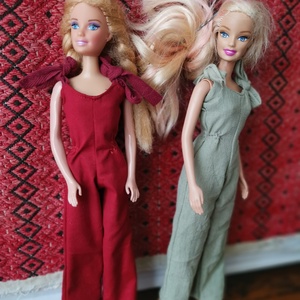Barbie vászon nyári overáll - játék & sport - baba & babaház - babaruha, babakellék - Meska.hu