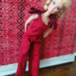 Barbie vászon nyári overáll - játék & sport - baba & babaház - babaruha, babakellék - Meska.hu