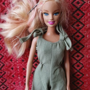 Barbie vászon nyári overáll - játék & sport - baba & babaház - babaruha, babakellék - Meska.hu