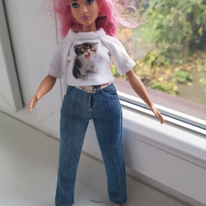 Molett Barbie babaruha farmer nadrág - Meska.hu