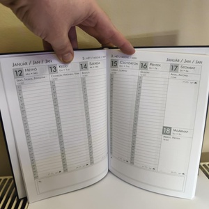 2026-os mandalás naptár kék alapon zöld díszítéssel (kézzel festve) - otthon & életmód - papír, írószer - naptár & tervező - Meska.hu