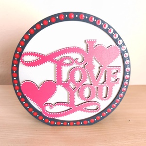 I LOVE YOU világítós lámpa (kézzel díszített), Otthon & Életmód, Lámpa, Hangulatlámpa, Festett tárgyak, MESKA