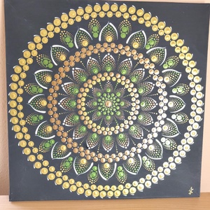 Megújulás és Bőség Mandalája (50x50 cm), Otthon & Életmód, Dekoráció, Spiritualitás, Mandala, Festett tárgyak, Festészet, MESKA
